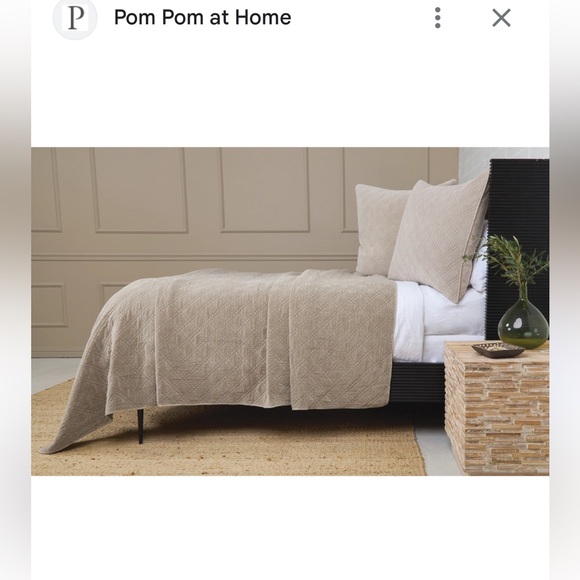 Pom Pom at Home Brussels Coverlet$ 747 taupe /new Size : King